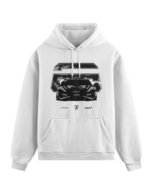 Crimsix Logo Graphic Hoodie - White